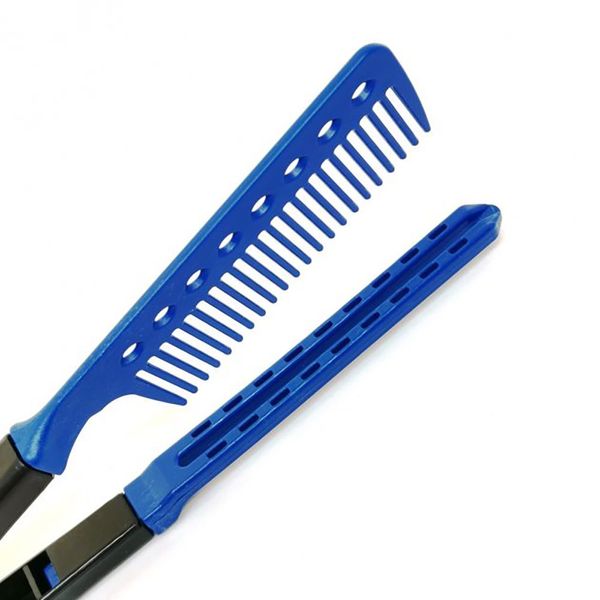 Hair Expert Hairbrush V Shaped PLASTIC comb BLUE Гребінець-зажим KRT0014 фото