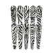 Hair Expert Clip Зажимы-крокодилы, х5, Зебра HE111370 фото 1