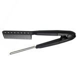Hair Expert Hairbrush V Shaped METAL comb BLUE Расческа-зажим HE111161 фото