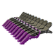 Hair Expert Clip Зажими-крокодили, х10, Фіолетові HE111190 фото 2