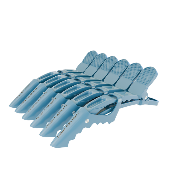 Hair Expert Clip Зажимы-крокодилы, х6, Голубые HE111340 фото