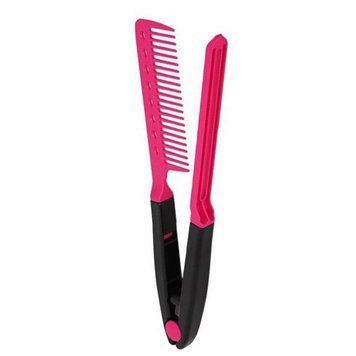 Hair Expert Hairbrush V Shaped PLASTIC comb FUCHSIA Гребінець-зажим KRT0014 фото